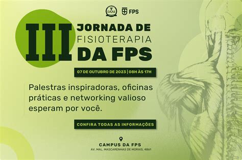 Daas Promove A Iii Jornada De Fisioterapia Da Fps Faculdade