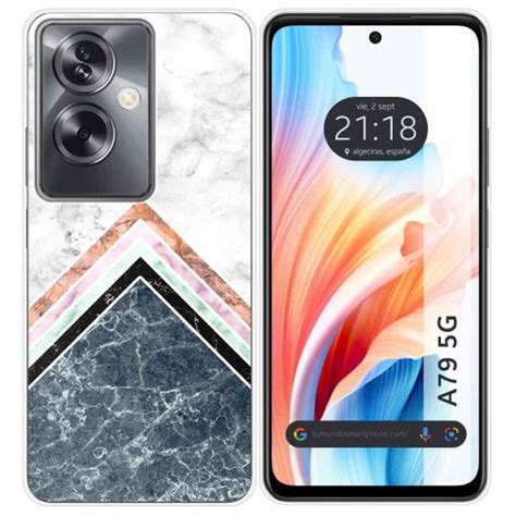 Funda Silicona Para Oppo A79 5g Diseño Mármol 05 Dibujos con Ofertas en