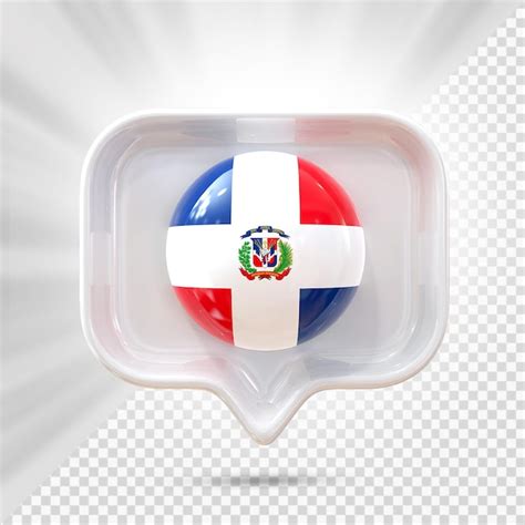 Icono De La Bandera De República Dominicana 3d Archivo Psd Premium