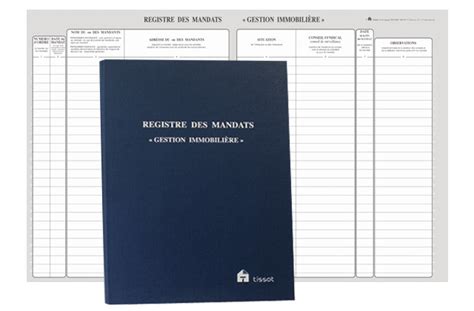 Registre Des Mandats De Gestion Immobili Re En Stock Lyon Papeterie