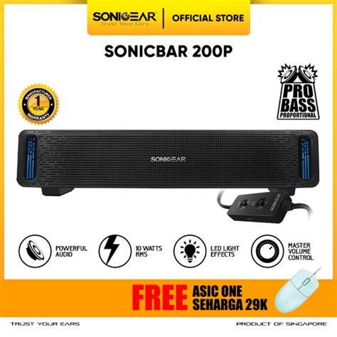 Jual Sonicgear P Powerful Soundbar Speakers With Brilliant Light