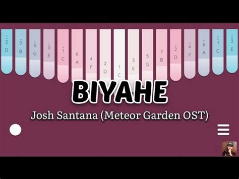 Biyahe - Josh Santana (Meteor Garden OST) Kalimba Tabs Letter & Number ...