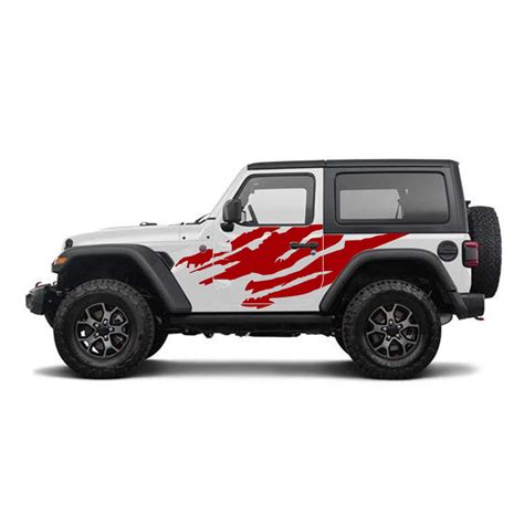 jl wrangler decals sticker side door stripes 2018 - Present