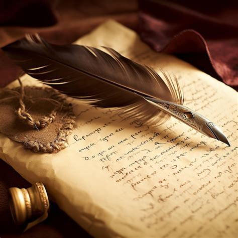 Premium Photo Illustration Of A Closeup Shot Of An Antique Quill Pen