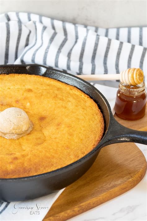 Cast Iron Skillet Sweet Cornbread Recipe Garrison Street Eats