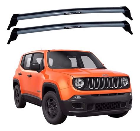 Rack Teto Travessa Jeep Renegade Bagageiro Eqmax Prata Parcelamento