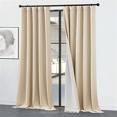 Amazon Ryb Home Heavy Faux Linen Curtains For Bedroom Blackout