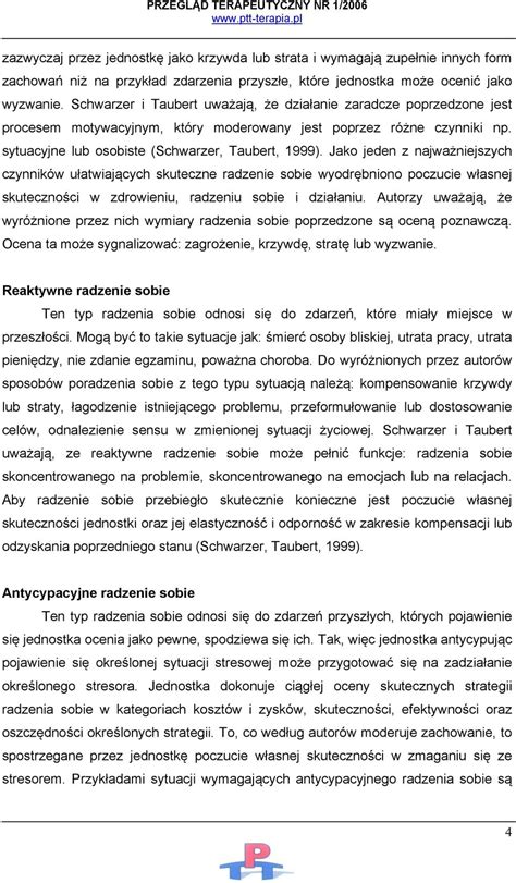 PROAKTYWNE RADZENIE SOBIE ZE STRESEM U OSÓB DOROSŁYCH A ICH ZACHOWANIA