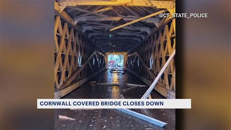 Truck Crash Causes Cornwall Covered Bridge Closure