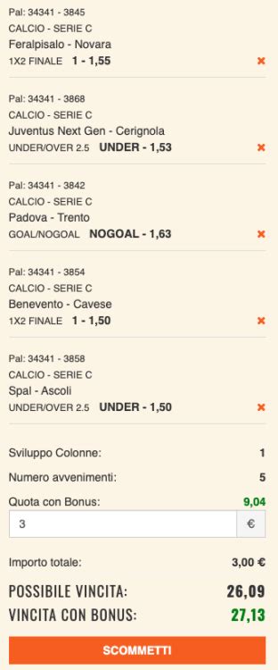 Pronostici Serie C Schedina Serie C Oggi