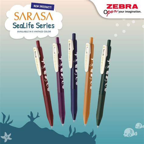 Jual Pulpen Gel Zebra Sarasa Clip Vintage Sealife Limited Edition