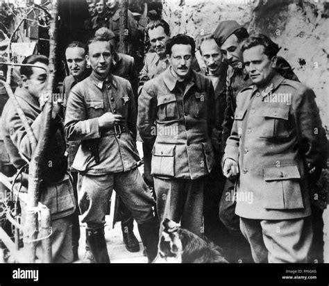 TITO W/ YUGOSLAV PARTISANS. /nJosep Tito, far right, and fellow ...