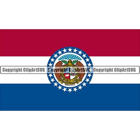 State Flag Square Missouri ClipArt SVG – ClipArt SVG