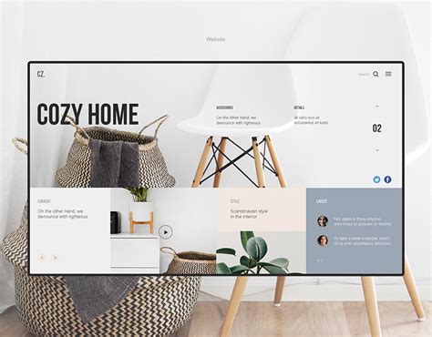 Website. Cozy home :: Behance