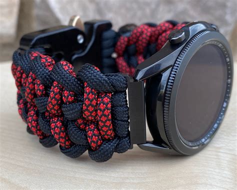 Paracord Watchband compatible with Samsung Galaxy Watch 3, Galaxy Watc ...