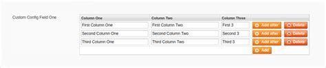 How To Add Custom Table Like Configuration Field In Magento Admin