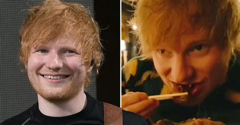 Ed Sheeran Confuses Fans By Munching On Octopus Balls During Lavish