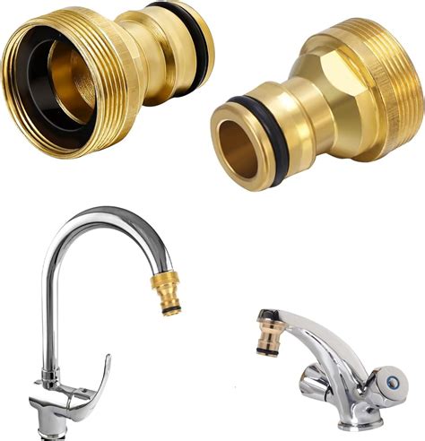 Pack Universal Tap Kitchen Adapters Hose Connector Brass Kitchen