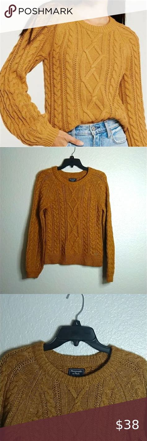 Abercrombie And Fitch Crew Neck Burned Orange Knit Sweater Sz Xs