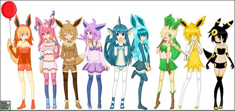 Eeveelution Human Girls By Lordbreakfast On Deviantart