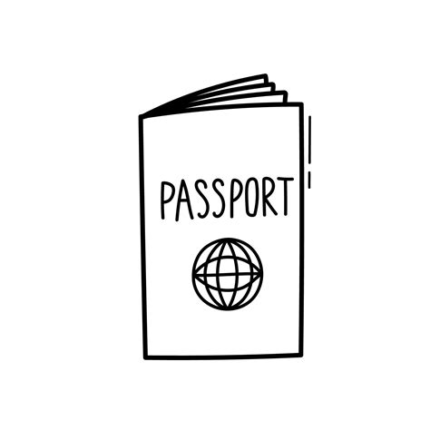 Hand Drawn Doodle Passport Icon Vector Sketch Illustration Isolated On White 18844105 Vector