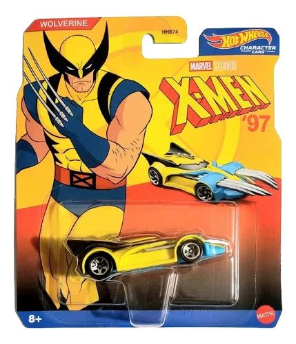 Wolverine X Men Marvel Hot Wheels Character Cars R Color Amarillo