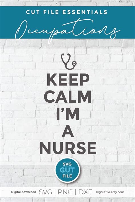 Nurse Svg, Nurse Appreciation Svg, Keep Calm Svg, Nursing Svg, RN Svg ...