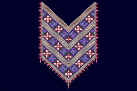 Embroidery vector Tatreez template , Palestinian fashion neck ornament ...