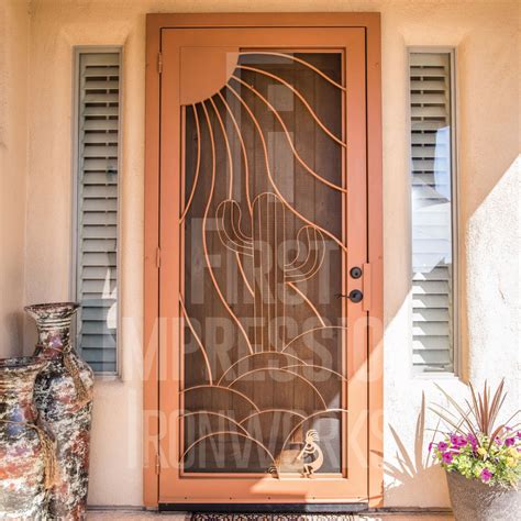 Desert Sunray Iron Security Door First Impression Ironworks