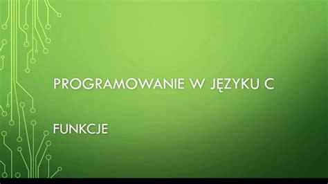 Programowanie W C Funkcje YouTube