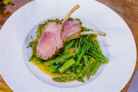 Herbed Lamb Rack With Spring Vegetables James Martin Chef