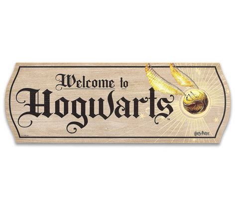 Harry Potter Welcome To Hogwarts Wooden Sign By Open Roads Qvc In