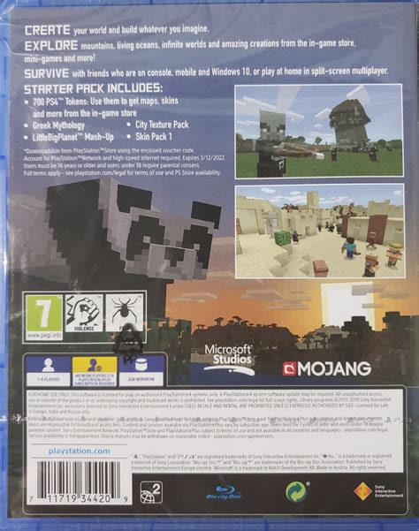 Minecraft Bedrock Starter Edition PS4 Pre Owned Zozila