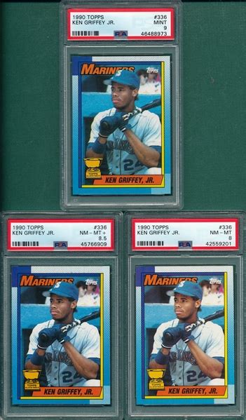 Lot Detail Topps Ken Griffey Jr Lot Of Psa