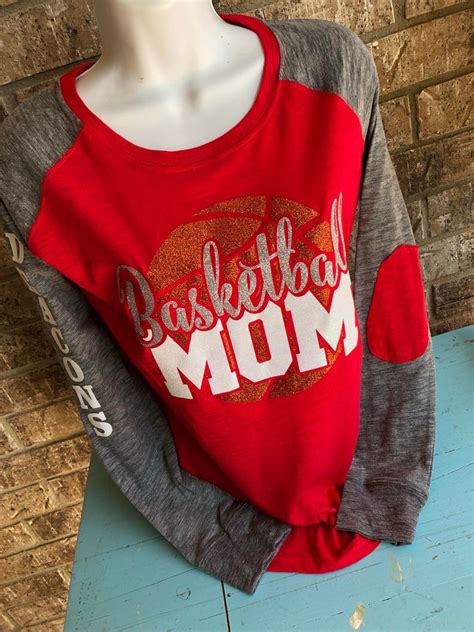 Basketball Mom Shirt Customized Glitter Basketball Shirt Etsy