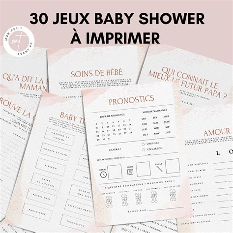 Jeux Baby Shower à Imprimer 30 Activités Baby Shower En Français à