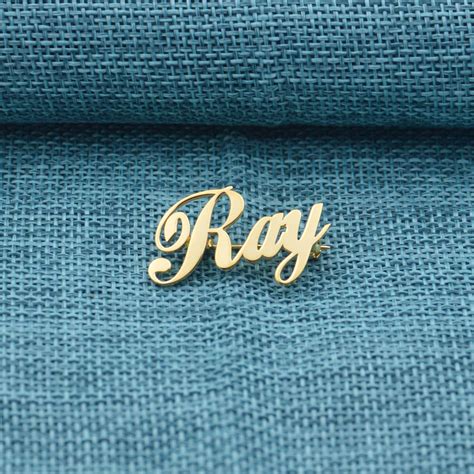 Name Pin Gold Name Brooch Personalized Wedding Ts Custom Etsy