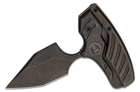 Typhoeus Folding Push Dagger Fixed Blade Knife With Black Stonewashed