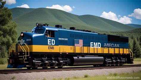 EMD F9 American Diesel Locomotive | Stable Diffusion Online