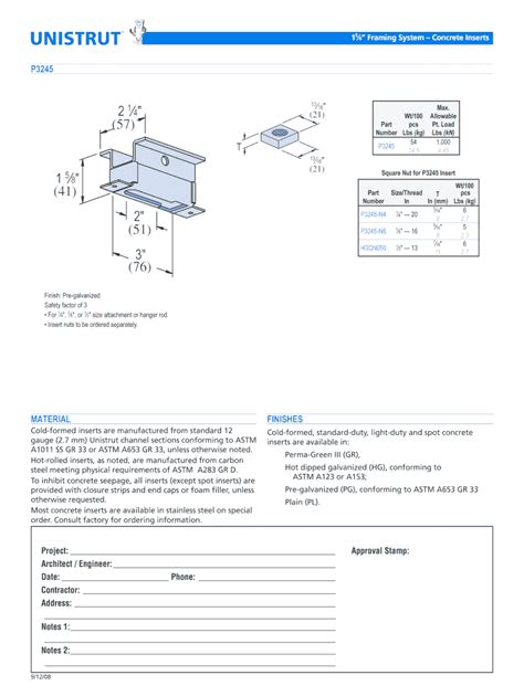 Fillable Online View Submittal Unistrut Fax Email Print Pdffiller