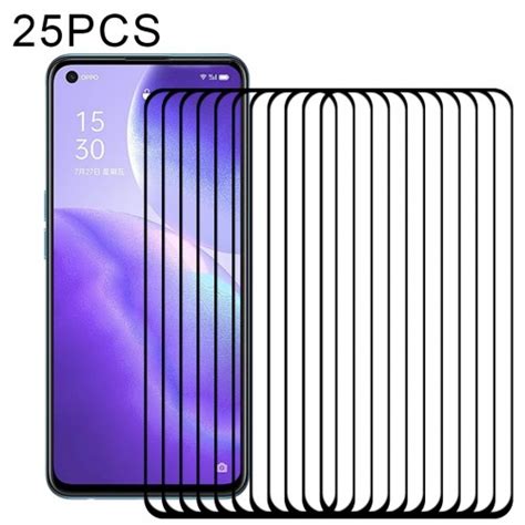 For OPPO Reno5 5G 4G 25 PCS Full Glue Full Screen Tempered Glass Film