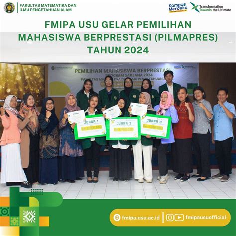 Fmipa Usu Holds Student Achievement Selection Pilmapres In 2024