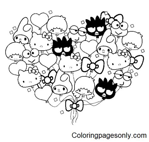 Sanrio Sheets Coloring Pages Sanrio Characters Coloring Pages