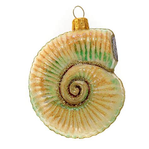 Concha nautilus decoraciones árbol Navidad vidrio soplado venta