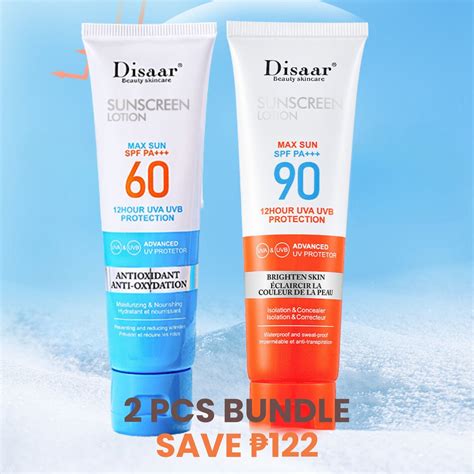 DISAAR Sunscreen Bundle Disaar SPF 90 Facial Sunscreen SPF 60 Body