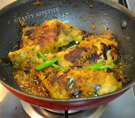 Kerala Style Chicken Roast Spicy Pepper Chicken Fry Tasty Appetite