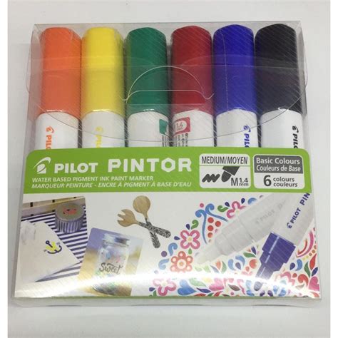 Marcador Pilot Pintor Tinta Al Agua Trazo Medio M Punta 14mms Set De