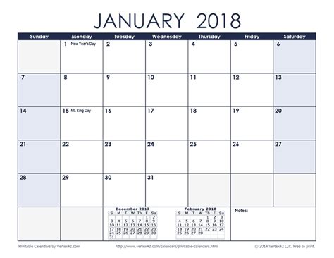 Free 12 month calendar printable