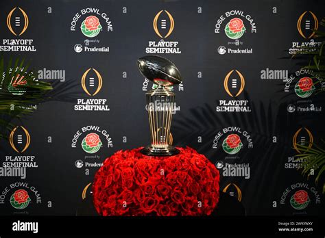 The Rose Bowl Trophy during Rose Bowl media day, Saturday, Dec. 30 ...