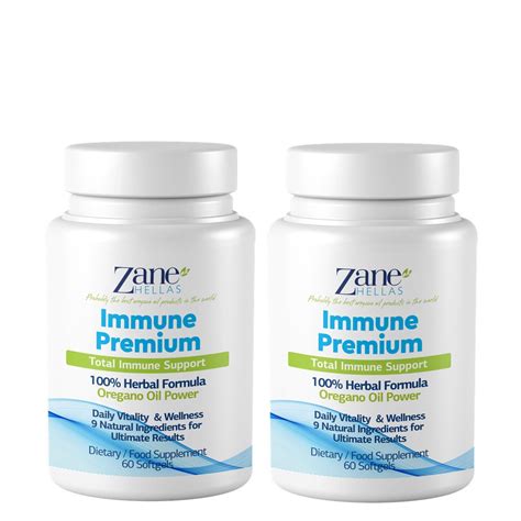 Zane Hellas Immune Premium Softgels Natural Formula Etsy